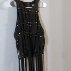 Suede best top with Fringe